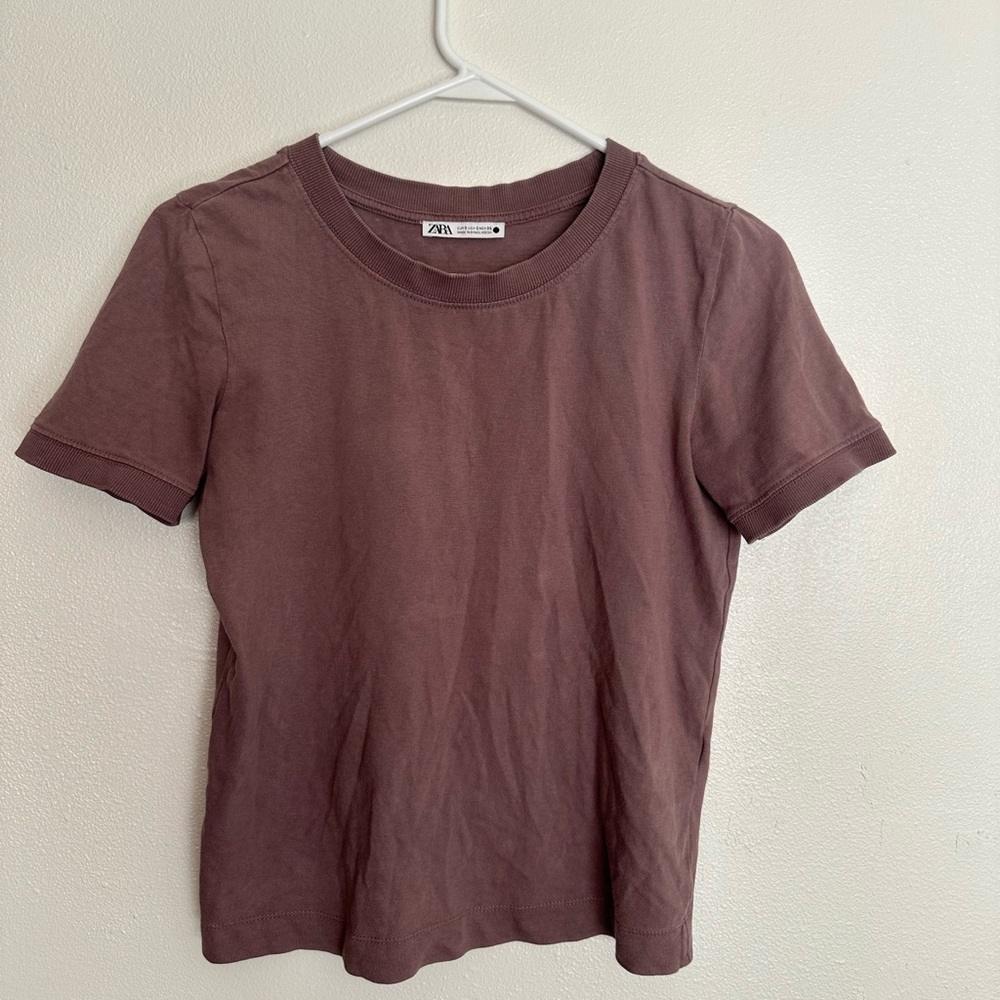 Zara crew neck t shirt